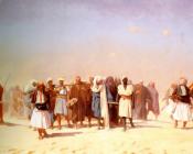 埃及新兵穿过沙漠 - 让·莱昂·杰罗姆